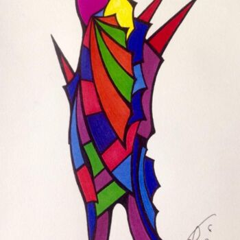 Tekening getiteld "Balluchon" door Moreau Franck Didier, Origineel Kunstwerk, Gelpen