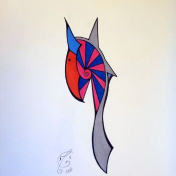 Tekening getiteld "Gandin" door Moreau Franck Didier, Origineel Kunstwerk, Gelpen