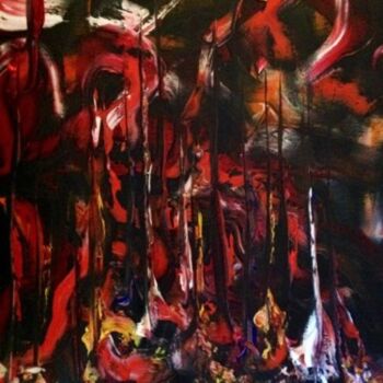 Pintura titulada "Nuit D'éveil" por Moreau Franck Didier, Obra de arte original, Oleo
