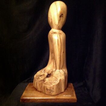 Sculpture titled "Androïde 1" by Moreau Franck Didier, Original Artwork, Wood