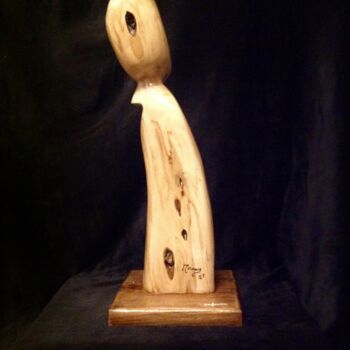 Sculpture titled "Enfantin" by Moreau Franck Didier, Original Artwork, Wood