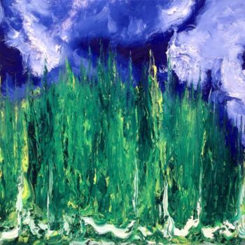 Schilderij getiteld "Reforestation" door Moreau Franck Didier, Origineel Kunstwerk, Olie