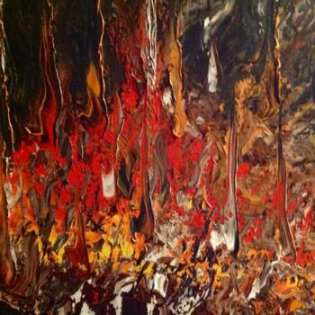 Painting titled "Conflagration" by Moreau Franck Didier, Original Artwork, Oil