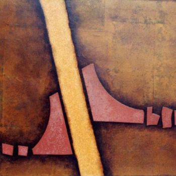 Картина под названием "Linha Matérica VIII" - Ricardo Morelatto, Подлинное произведение искусства