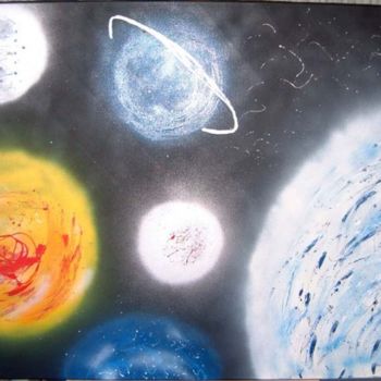 Painting titled "Planète" by Morena, Original Artwork