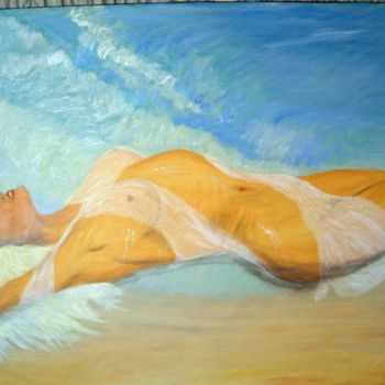 Painting titled "Au bord de l'eau" by Morena, Original Artwork