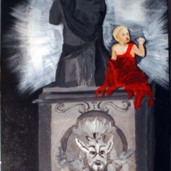 Painting titled "L'enfant promis  mi…" by Morena, Original Artwork