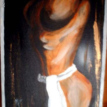 Painting titled "Dans la pénombre" by Morena, Original Artwork