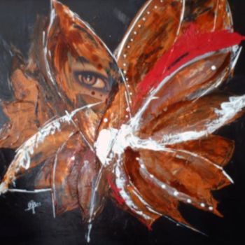 Painting titled "Fleur du désert" by Morena, Original Artwork