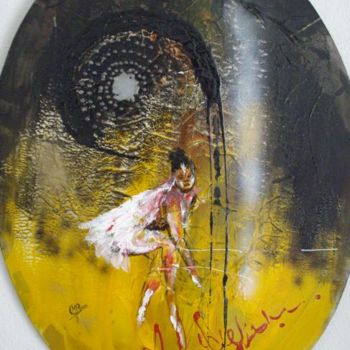 Painting titled "La danseuse de ball…" by Morena, Original Artwork