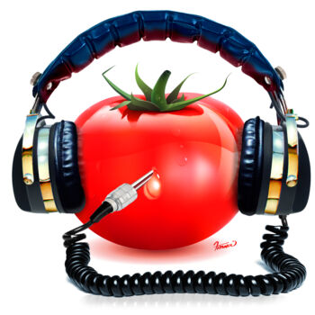 Digital Arts titled "Happy Tomato - T-Sh…" by Moreno Franco, Original Artwork, 2D Digital Work