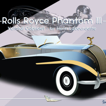 Digital Arts titled "Rolls Royce Phantom…" by Moreno Franco, Original Artwork, Acrylic