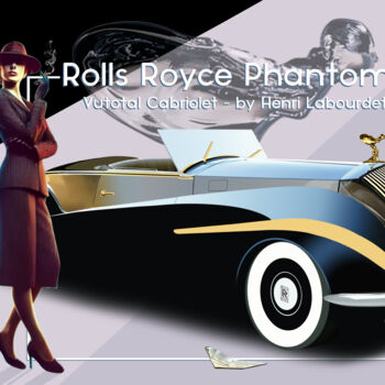 Digitale Kunst mit dem Titel "Rolls Royce Phantom…" von Moreno Franco, Original-Kunstwerk, Acryl