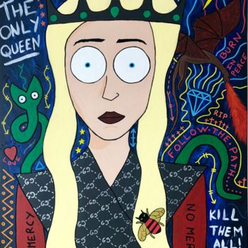 Painting titled "Khaleesi" by Morfe, Original Artwork, Acrylic