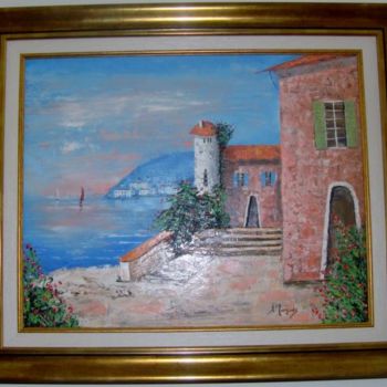 Malerei mit dem Titel "Le chateau (O Caste…" von Morgado, Original-Kunstwerk, Öl
