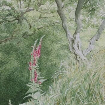 Painting titled "FOXGLOVE" by Morgaine, Original Artwork