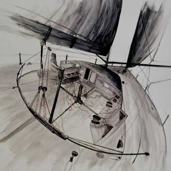 "White skipper 1" başlıklı Resim Morgan Bouton tarafından, Orijinal sanat, Işaretleyici