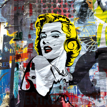 Digital Arts titled "Marilyn-010-02.jpg" by Morgan Paslier, Original Artwork, Photo Montage Mounted on Aluminium