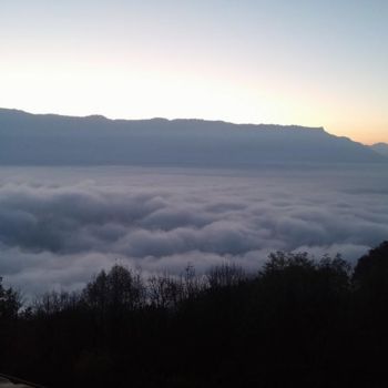 Fotografía titulada "le lac recouvert." por M. Olivier, Obra de arte original