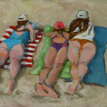 Pintura titulada "Beach Bums" por Morgane Raingeard, Obra de arte original, Acrílico