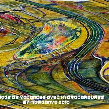 Painting titled "Paysage de vacances…" by Morganv6, Original Artwork