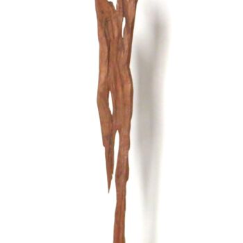 Sculpture titled "ESSERE" by Morgese Giovanni, Original Artwork, Wood