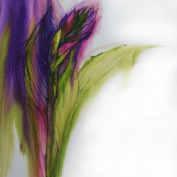 Картина под названием "розовый цветок" - Ирина Моргунова, Подлинное произведение искусства, Акварель
