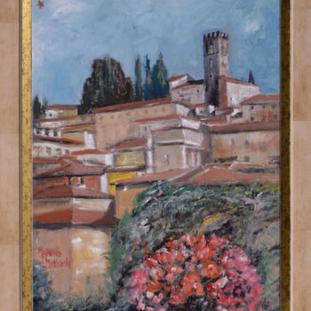 Painting titled "Barga da San Rocco" by Mariano Moriconi, Original Artwork