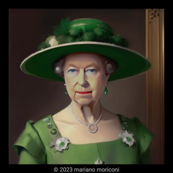 Digital Arts titled "Queen" by Mariano Moriconi, Original Artwork, AI generated image