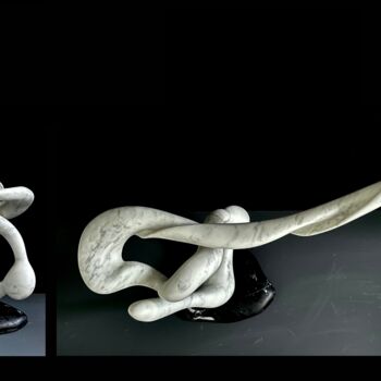Escultura intitulada "il cambio" por Moris Bosa, Obras de arte originais, Pedra