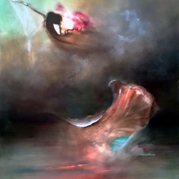Pintura titulada "Vol de libellules l…" por Morn, Obra de arte original, Oleo