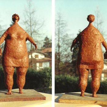 Sculpture intitulée "Donna" par Luciano Morosi 1930 - 1994, Œuvre d'art originale, Métaux