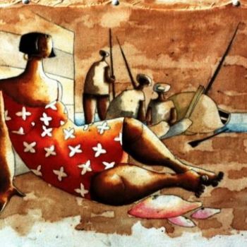 Pittura intitolato "Morosi Luciano - Ch…" da Luciano Morosi 1930 - 1994, Opera d'arte originale, Altro