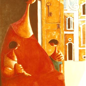 Pittura intitolato "mae" da Luciano Morosi 1930 - 1994, Opera d'arte originale, Olio