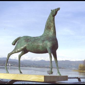 Scultura intitolato "Cavallo" da Luciano Morosi 1930 - 1994, Opera d'arte originale