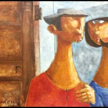 Painting titled "Olio su Tela 1978" by Luciano Morosi 1930 - 1994, Original Artwork, Oil