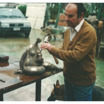 Скульптура под названием "Statua piccola in B…" - Luciano Morosi 1930 - 1994, Подлинное произведение искусства