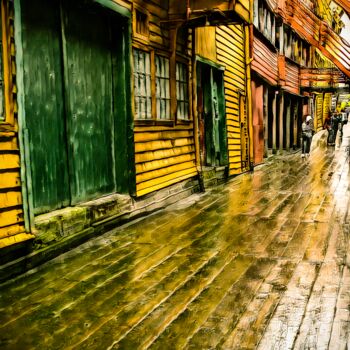 Digital Arts titled ""BRYGGEN - BERGEN -…" by Morten Klementsen, Original Artwork, Digital Painting