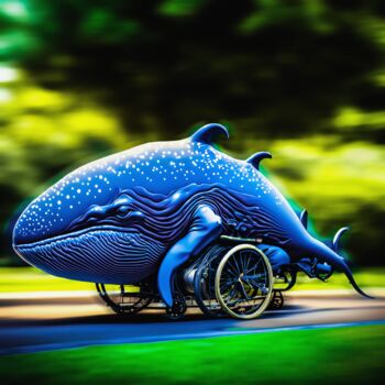 Digital Arts titled ""WILLY THE WHALE"" by Morten Klementsen, Original Artwork, AI generated image