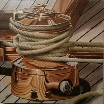 Pintura intitulada "winch de Shamrock" por Catherine Morvan, Obras de arte originais