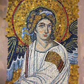 Artigianato intitolato "WHITE ANGEL FROM SE…" da Magdalene Theocharis, Opera d'arte originale