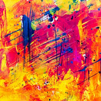 Pittura intitolato "Colorful Liquid" da Moshe Trees, Opera d'arte originale, Acrilico