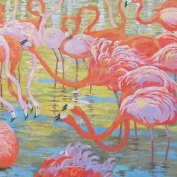 Картина под названием "На соленых озерах" - Ирина Москалёва, Подлинное произведение искусства, Масло Установлен на Деревянна…