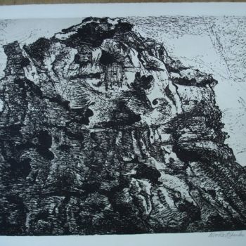 Drawing titled "ROCHER AU VAL D'ENF…" by Michel Moskovtchenko, Original Artwork, Other