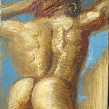 Malerei mit dem Titel "DOS BRUN" von Michel Moskovtchenko, Original-Kunstwerk, Öl