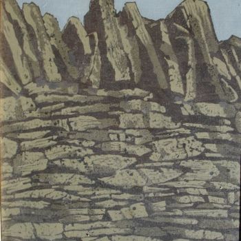 「MUR A GORDES I」というタイトルの絵画 Michel Moskovtchenkoによって, オリジナルのアートワーク