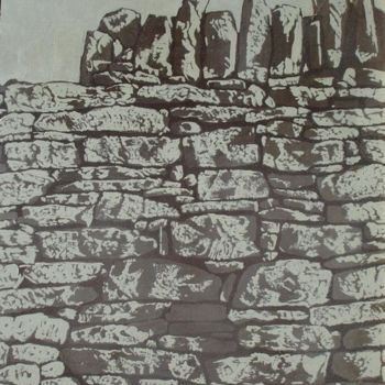 Painting titled "MUR A GORDES IV" by Michel Moskovtchenko, Original Artwork