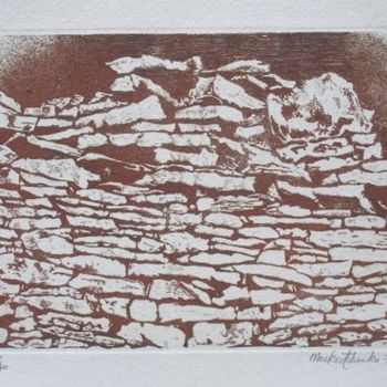 Drawing titled "PETIT MUR A GORDES" by Michel Moskovtchenko, Original Artwork, Other