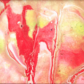 Painting titled "Red elephant" by Mosoti Kepha, Original Artwork, Acrylic