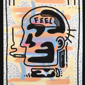 Peinture intitulée "FEEL" par Moteg, Œuvre d'art originale, Acrylique